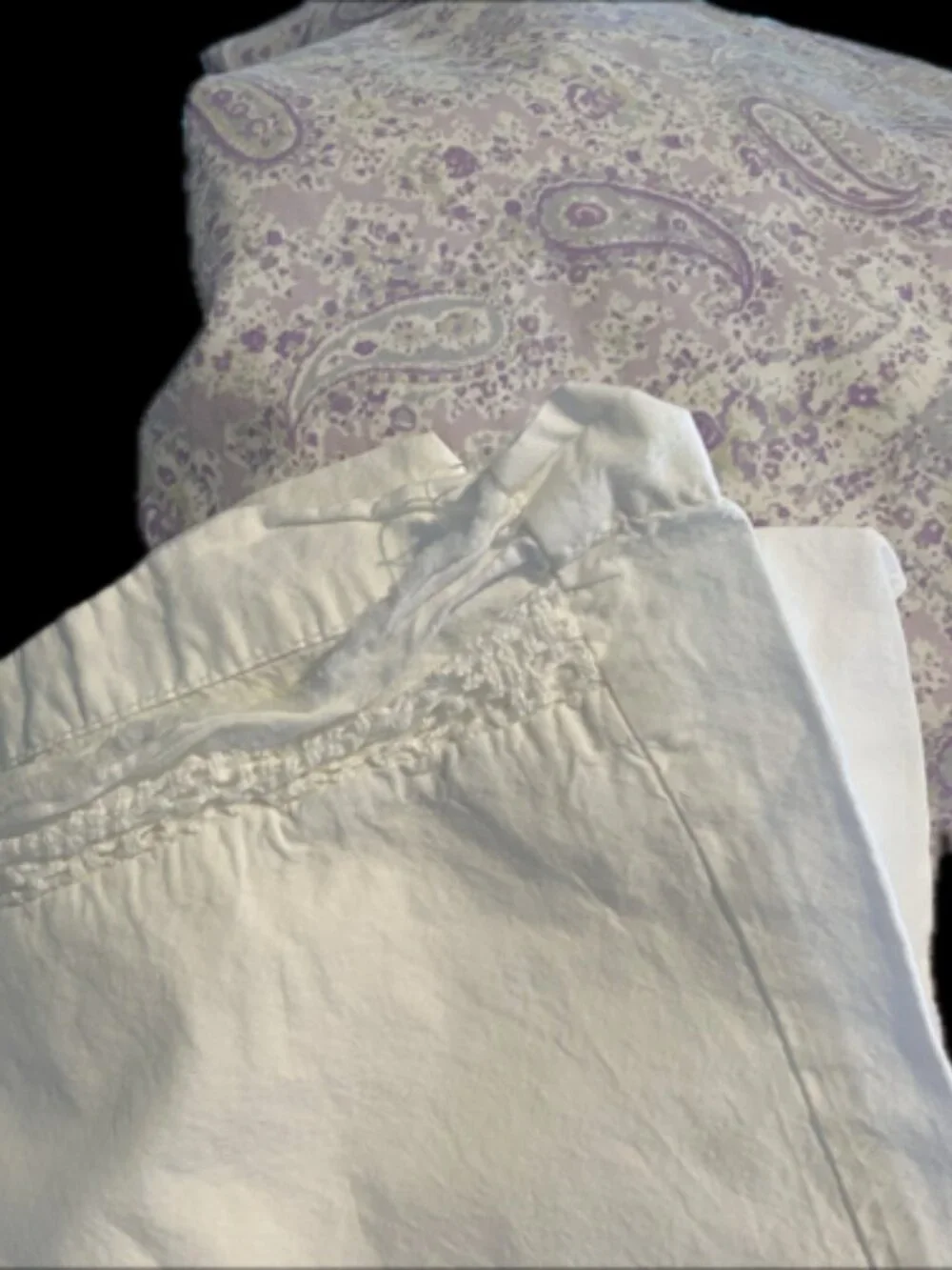 Rachel Ashwell Lavender Paisley Duvet w/ pillowcases and sham